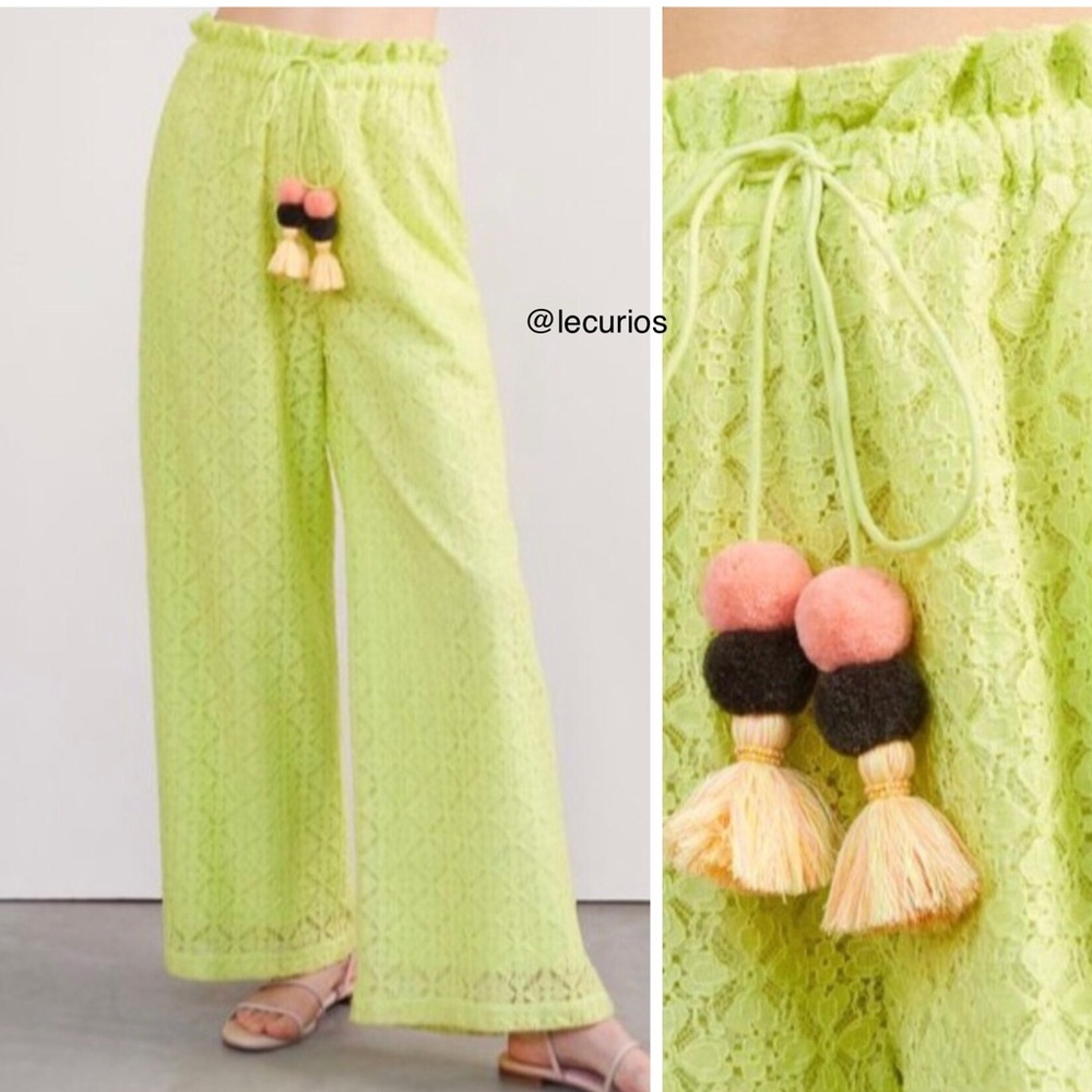 NWT Anthropologie Lace Wide Leg Pants.
